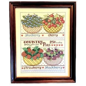 Vintage Needlepoint “Country Pies”
